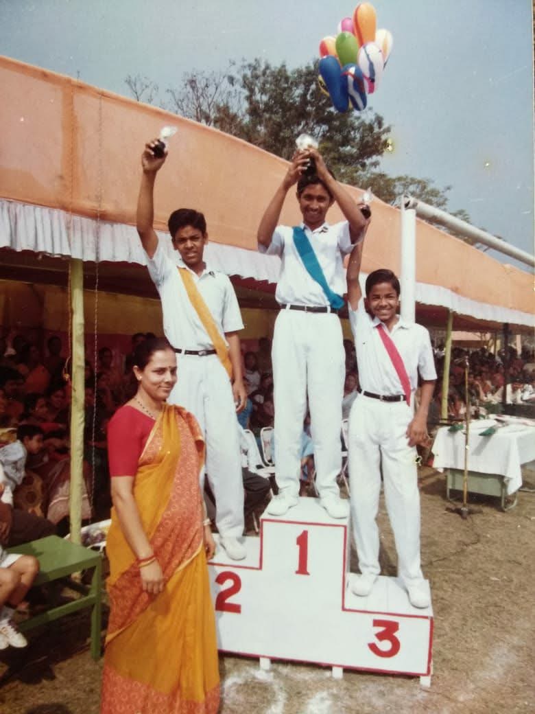 School Sports Day — First Place Podium